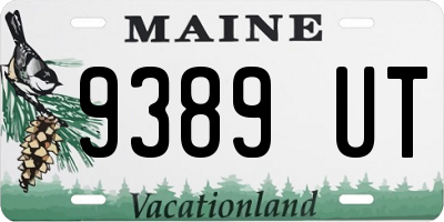 ME license plate 9389UT