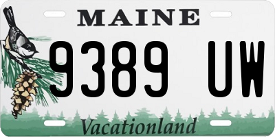 ME license plate 9389UW