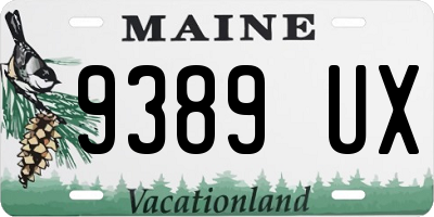 ME license plate 9389UX