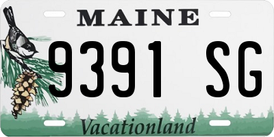 ME license plate 9391SG