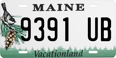 ME license plate 9391UB