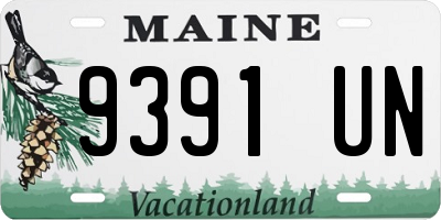 ME license plate 9391UN
