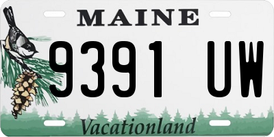 ME license plate 9391UW