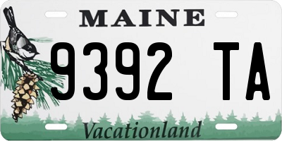 ME license plate 9392TA