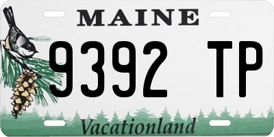 ME license plate 9392TP