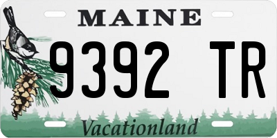 ME license plate 9392TR