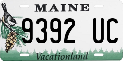 ME license plate 9392UC