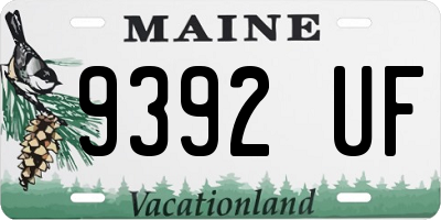 ME license plate 9392UF