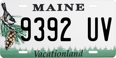 ME license plate 9392UV