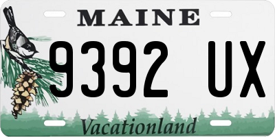 ME license plate 9392UX