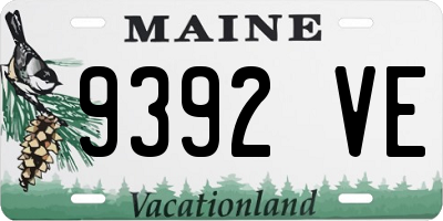 ME license plate 9392VE