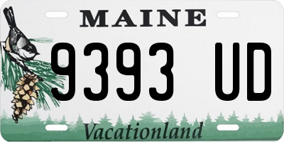 ME license plate 9393UD
