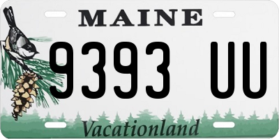 ME license plate 9393UU