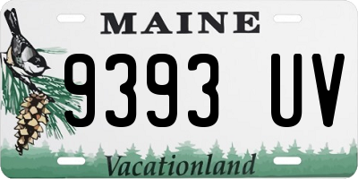 ME license plate 9393UV