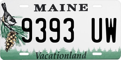 ME license plate 9393UW