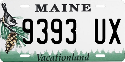 ME license plate 9393UX
