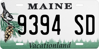ME license plate 9394SD