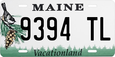 ME license plate 9394TL