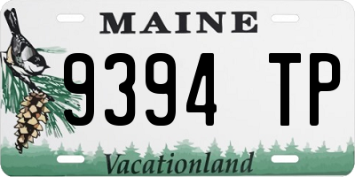 ME license plate 9394TP