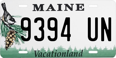 ME license plate 9394UN