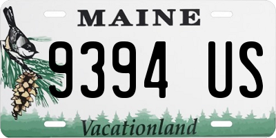 ME license plate 9394US