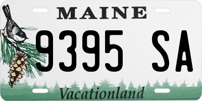 ME license plate 9395SA