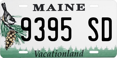 ME license plate 9395SD