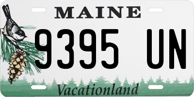 ME license plate 9395UN