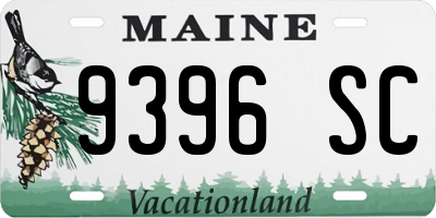 ME license plate 9396SC