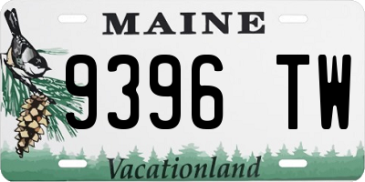 ME license plate 9396TW
