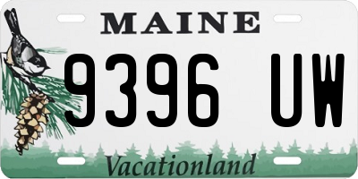 ME license plate 9396UW