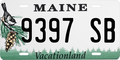 ME license plate 9397SB
