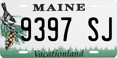 ME license plate 9397SJ