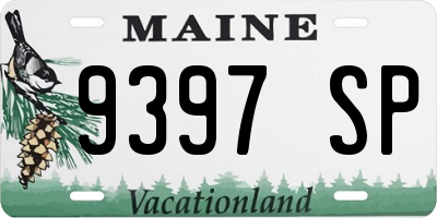 ME license plate 9397SP