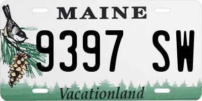ME license plate 9397SW