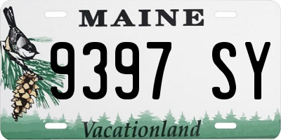 ME license plate 9397SY