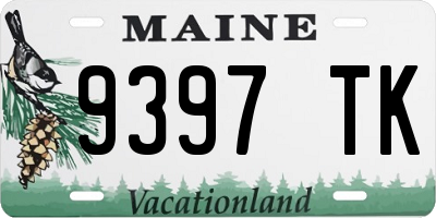 ME license plate 9397TK