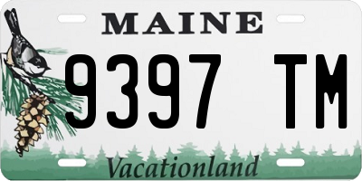 ME license plate 9397TM