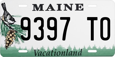 ME license plate 9397TO