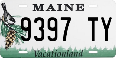 ME license plate 9397TY