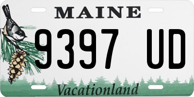 ME license plate 9397UD