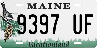 ME license plate 9397UF