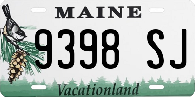 ME license plate 9398SJ