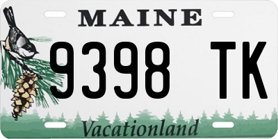ME license plate 9398TK
