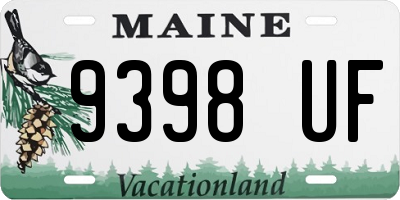 ME license plate 9398UF