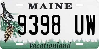 ME license plate 9398UW