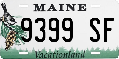 ME license plate 9399SF