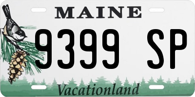 ME license plate 9399SP