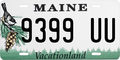 ME license plate 9399UU