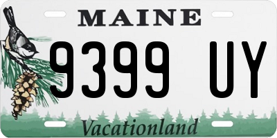 ME license plate 9399UY